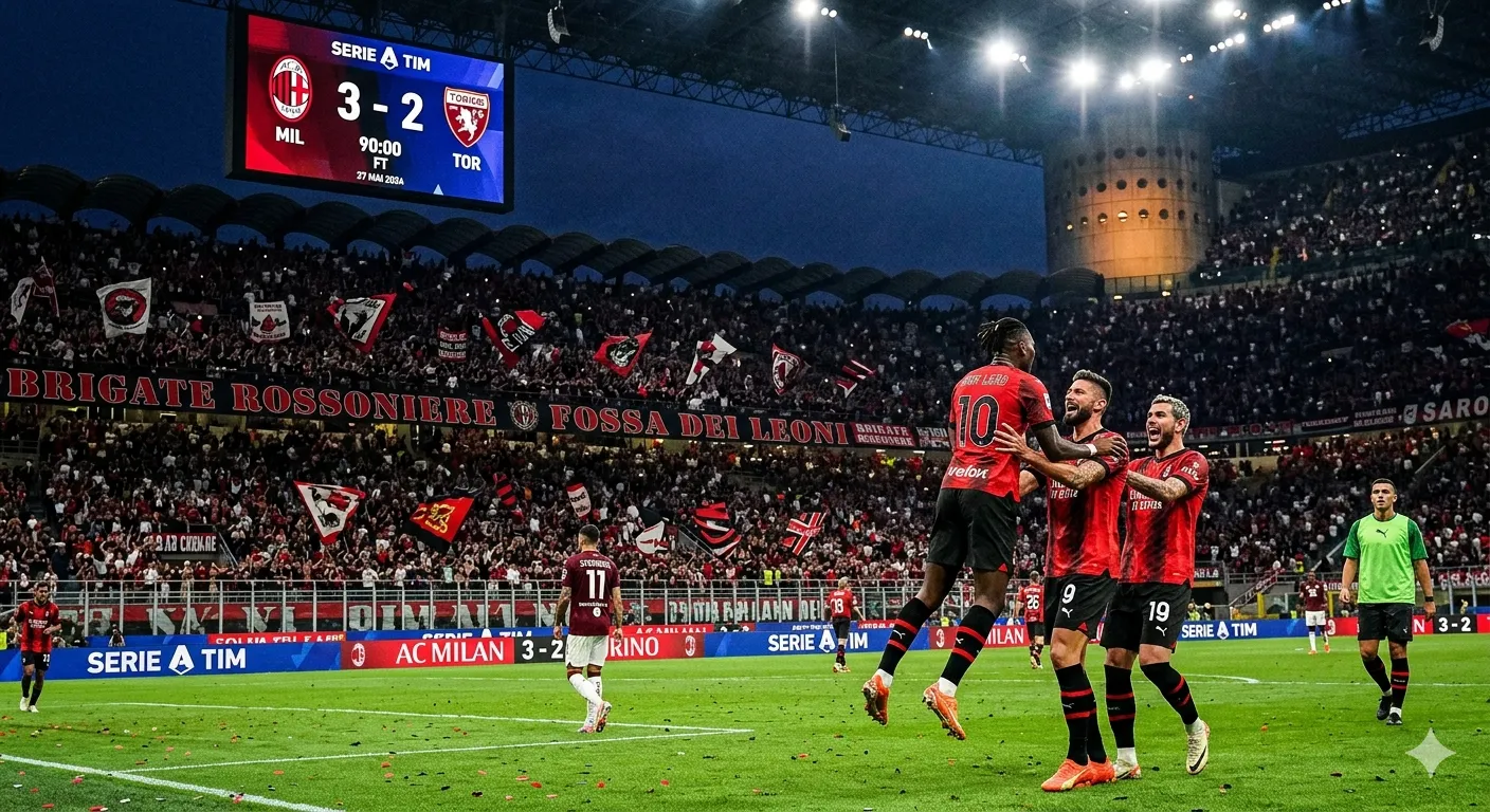 Milan ressurge em San Siro com uma blitzkrieg de dois golos em dois minutos que deixa o Torino sem resposta