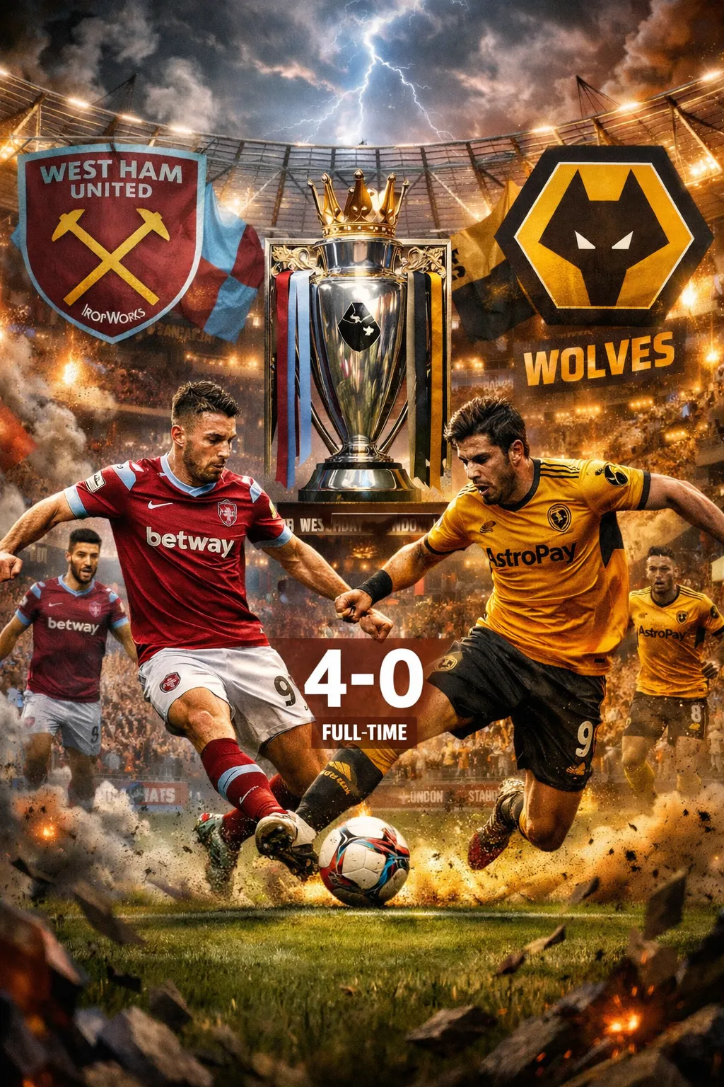 Os Hammers esmagam os Wolves com uma exibição implacável no London Stadium