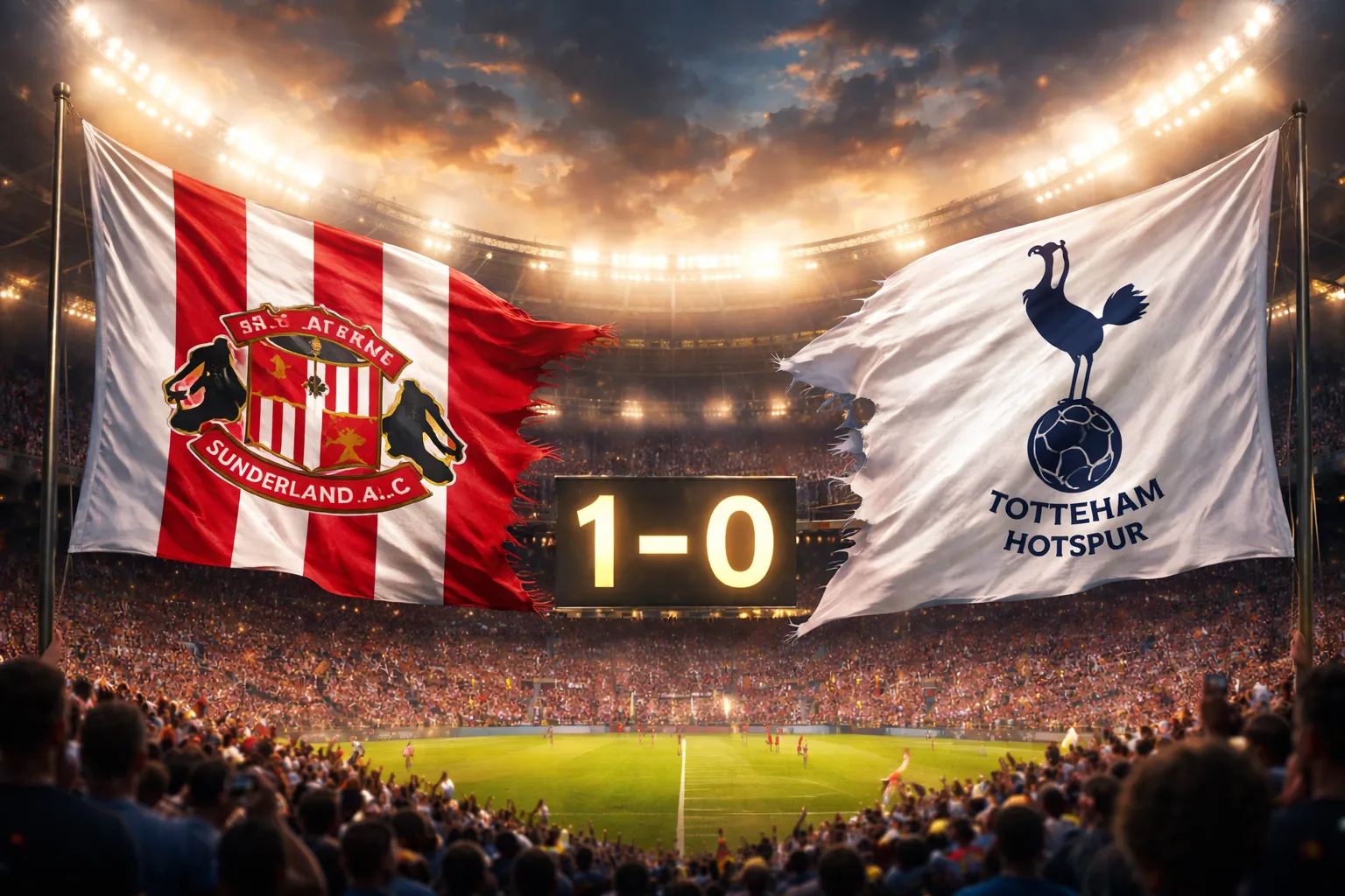 Sunderland afunda um Tottenham em colapso e agrava a crise na capital