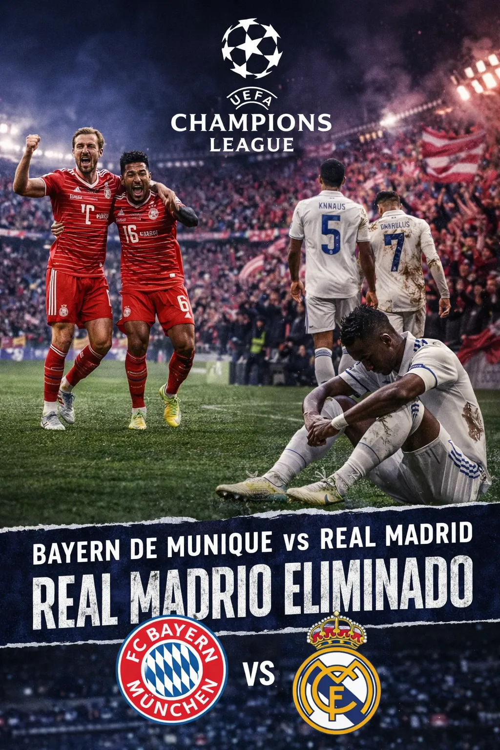 Sete Golos na Allianz Arena: Bayern Elimina o Real Madrid numa Noite Épica