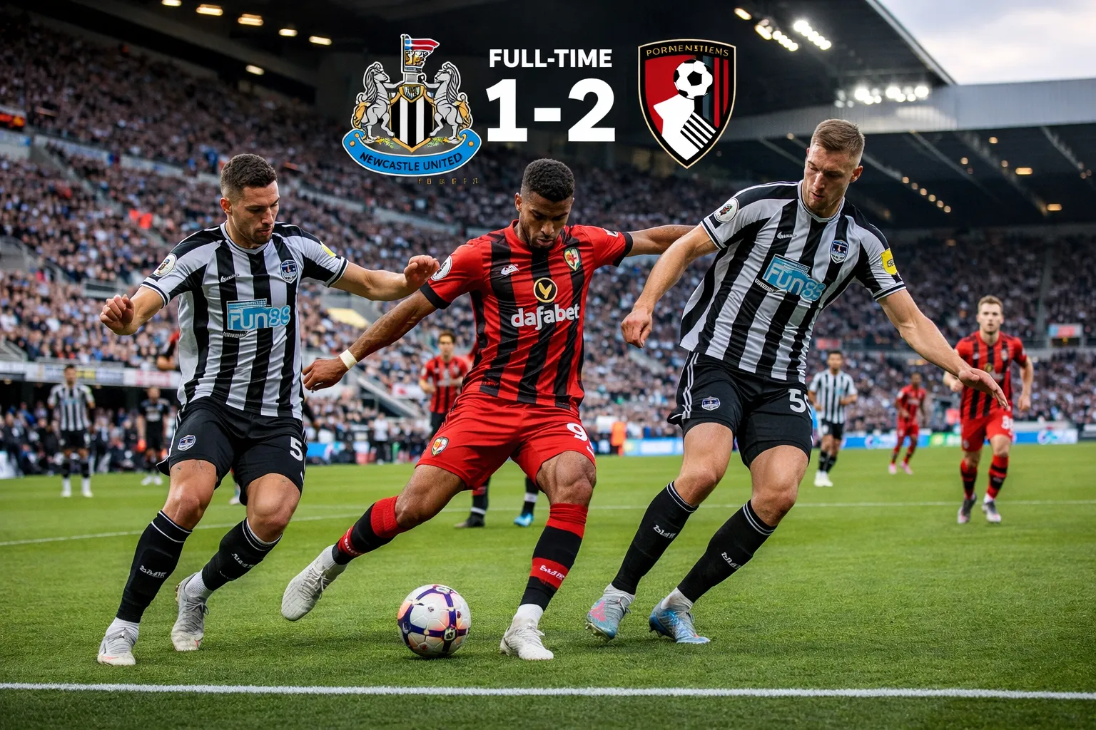 Bournemouth surpreende em St. James' Park e vence com dois golos de Evanilson
