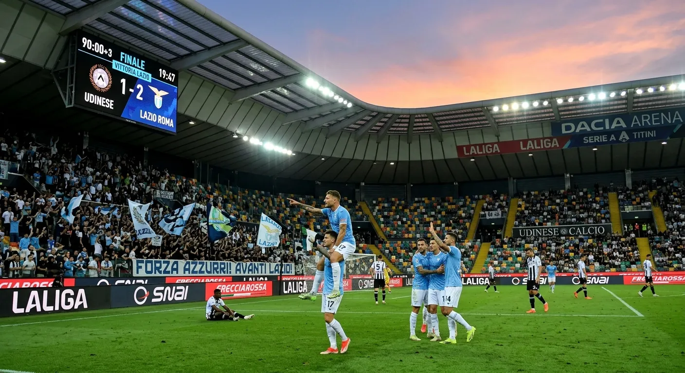 Lazio vira o marcador em Udine e soma a terceira vitória seguida
