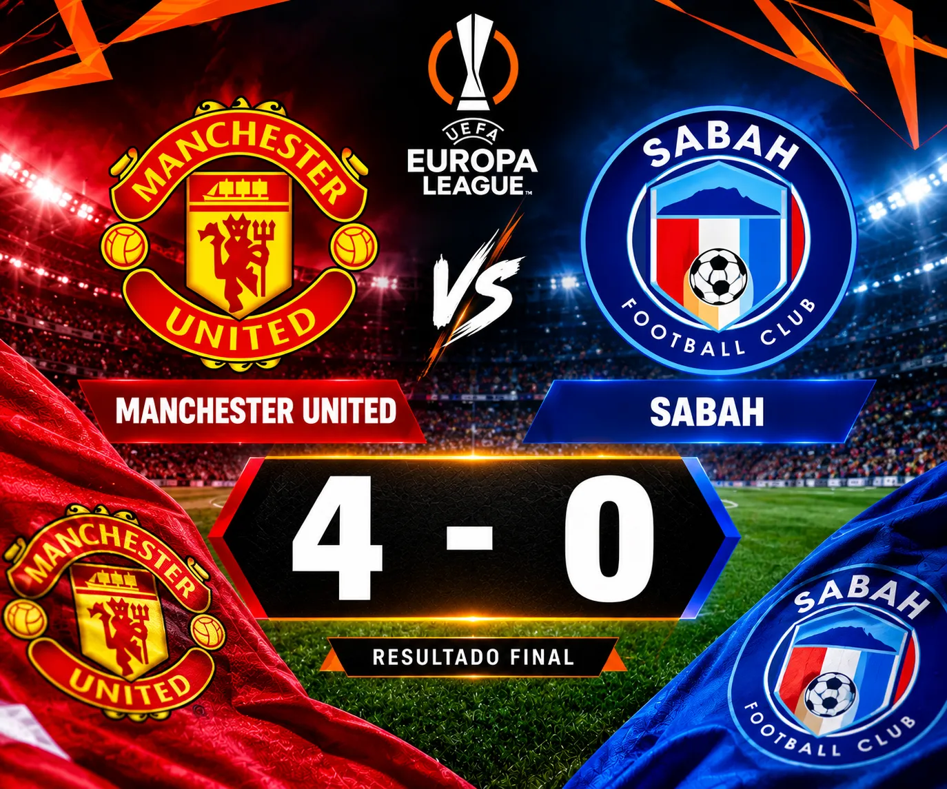 Manchester United goleia o Sabah por 4-0 no regresso a Old Trafford à Champions League